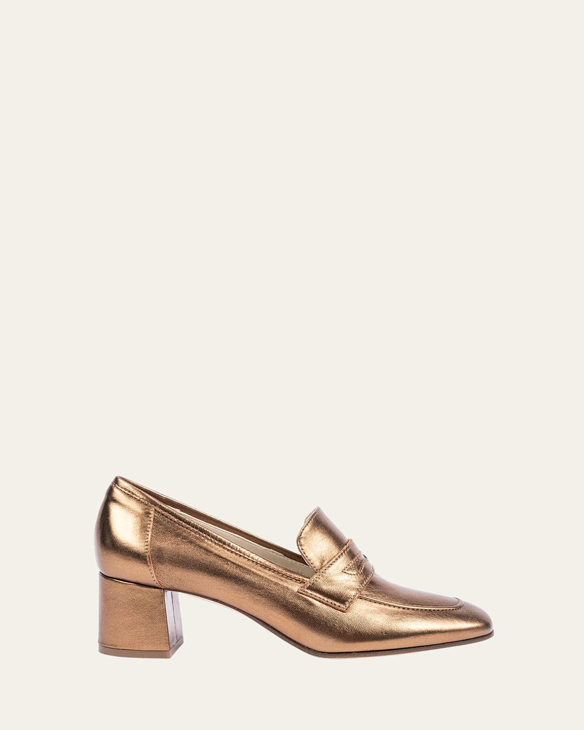 Essenziale Metallic Penny Loafer Pumps