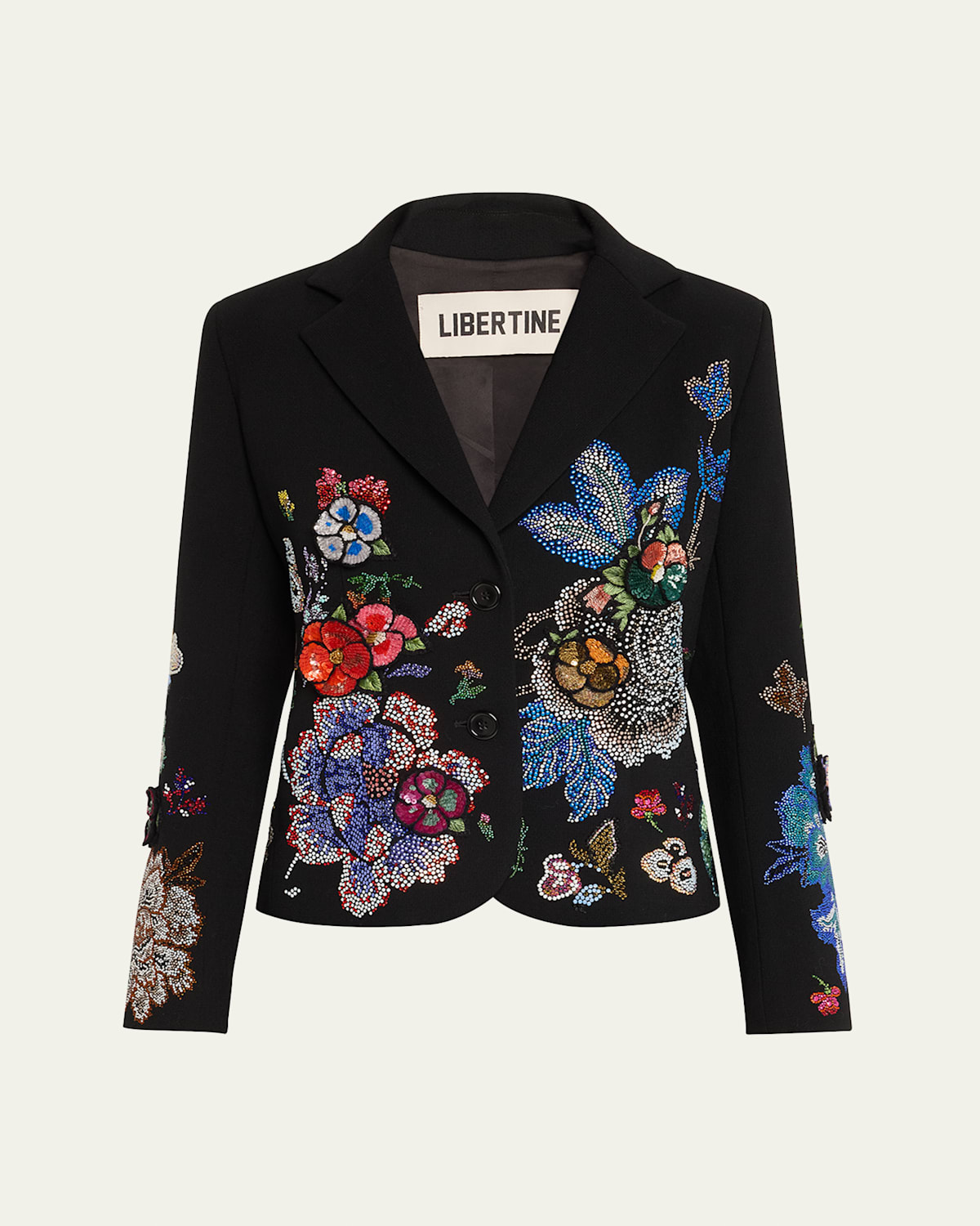 Luxe Bouquet Single-Breasted Short Jacket