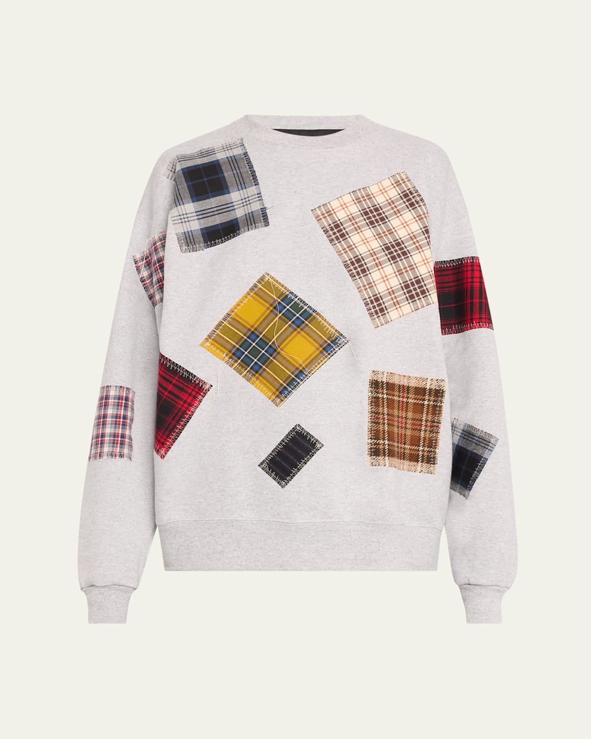 Patch Happy Crewneck Sweater