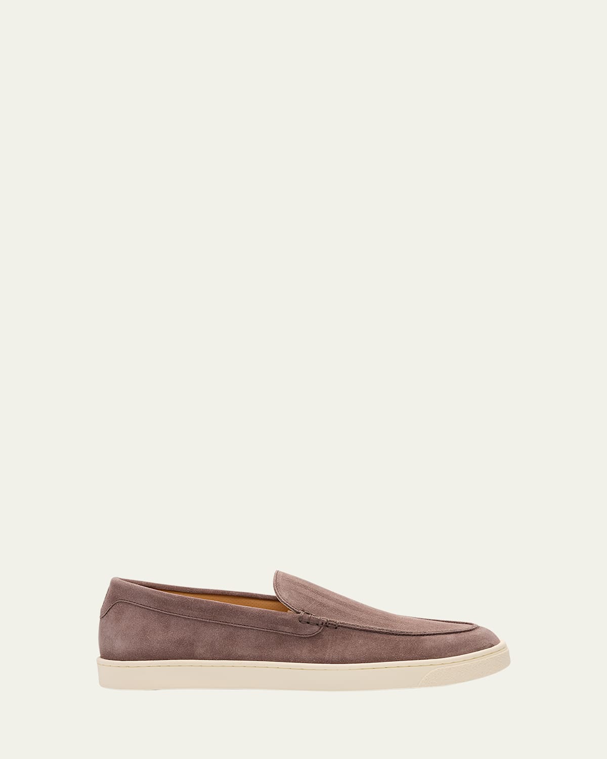 Brunello Cucinelli Men's Hybrid Venetian Suede Slip-ons In Brown