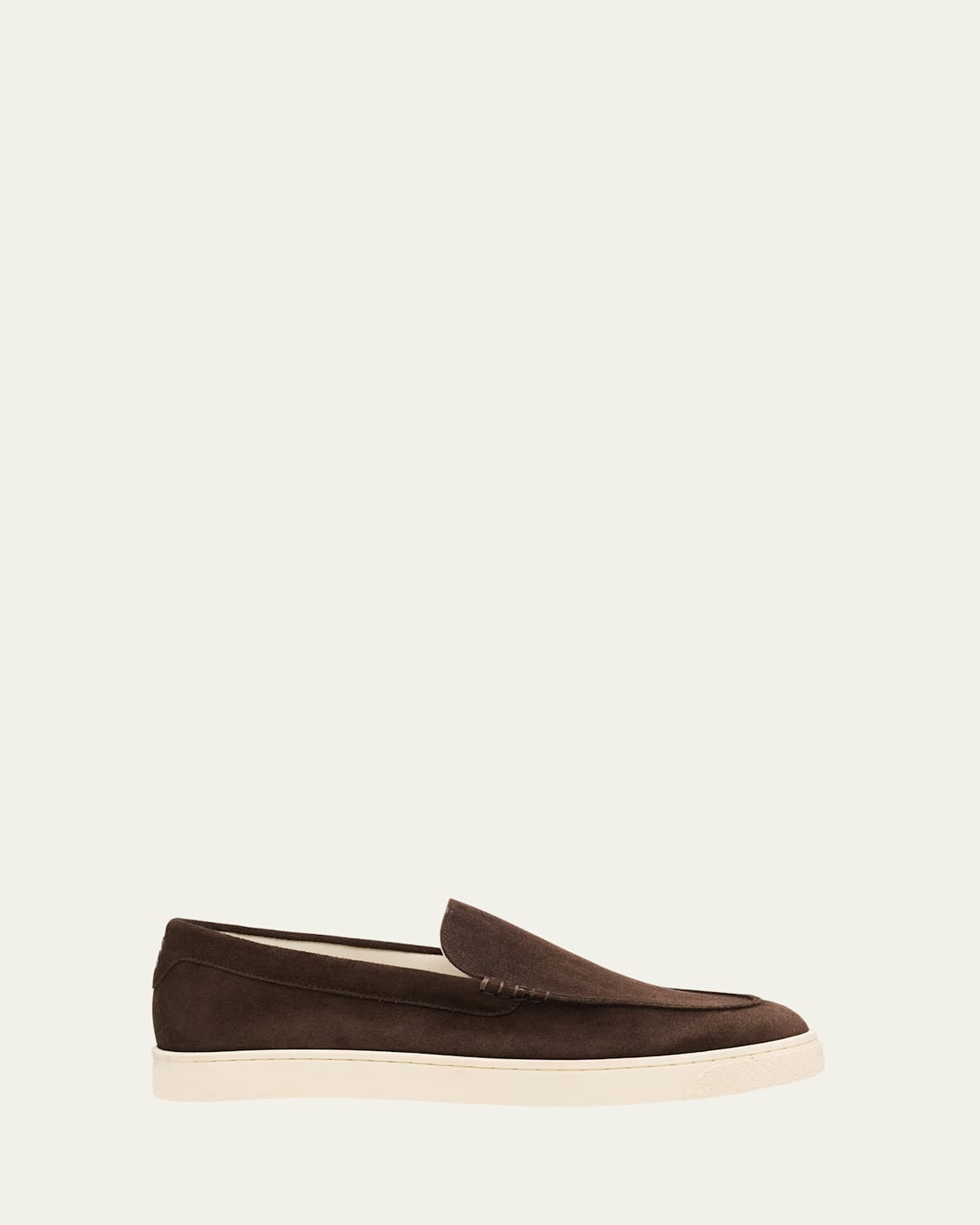 Brunello Cucinelli Rich Brown Suede Loafers In Brown