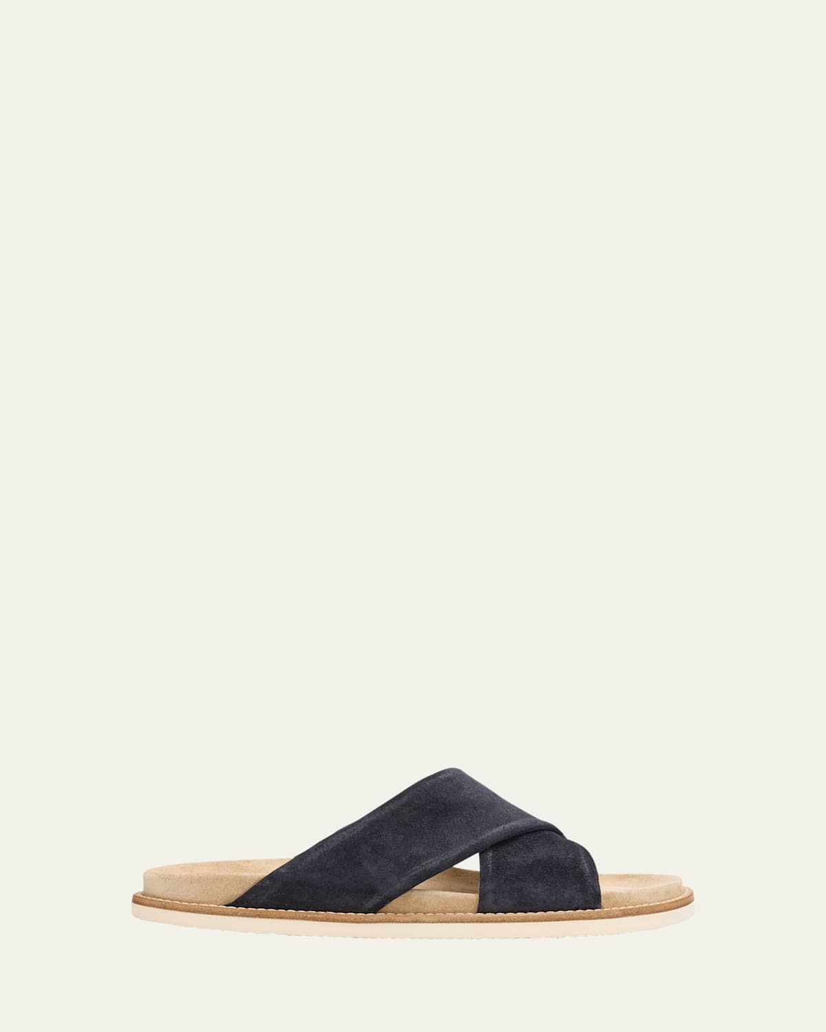 Men's Criss-Cross Suede Slide Sandals