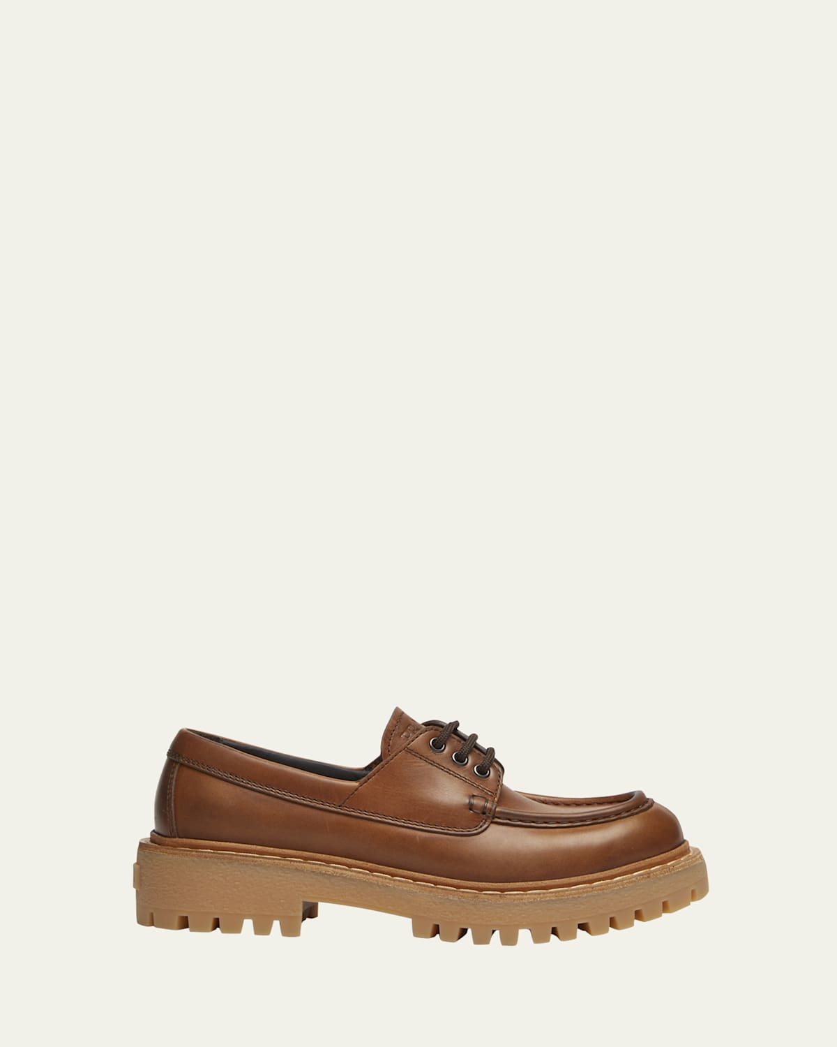 PRADA ST MORITZ VITELLO LEATHER CASUAL LOAFERS 