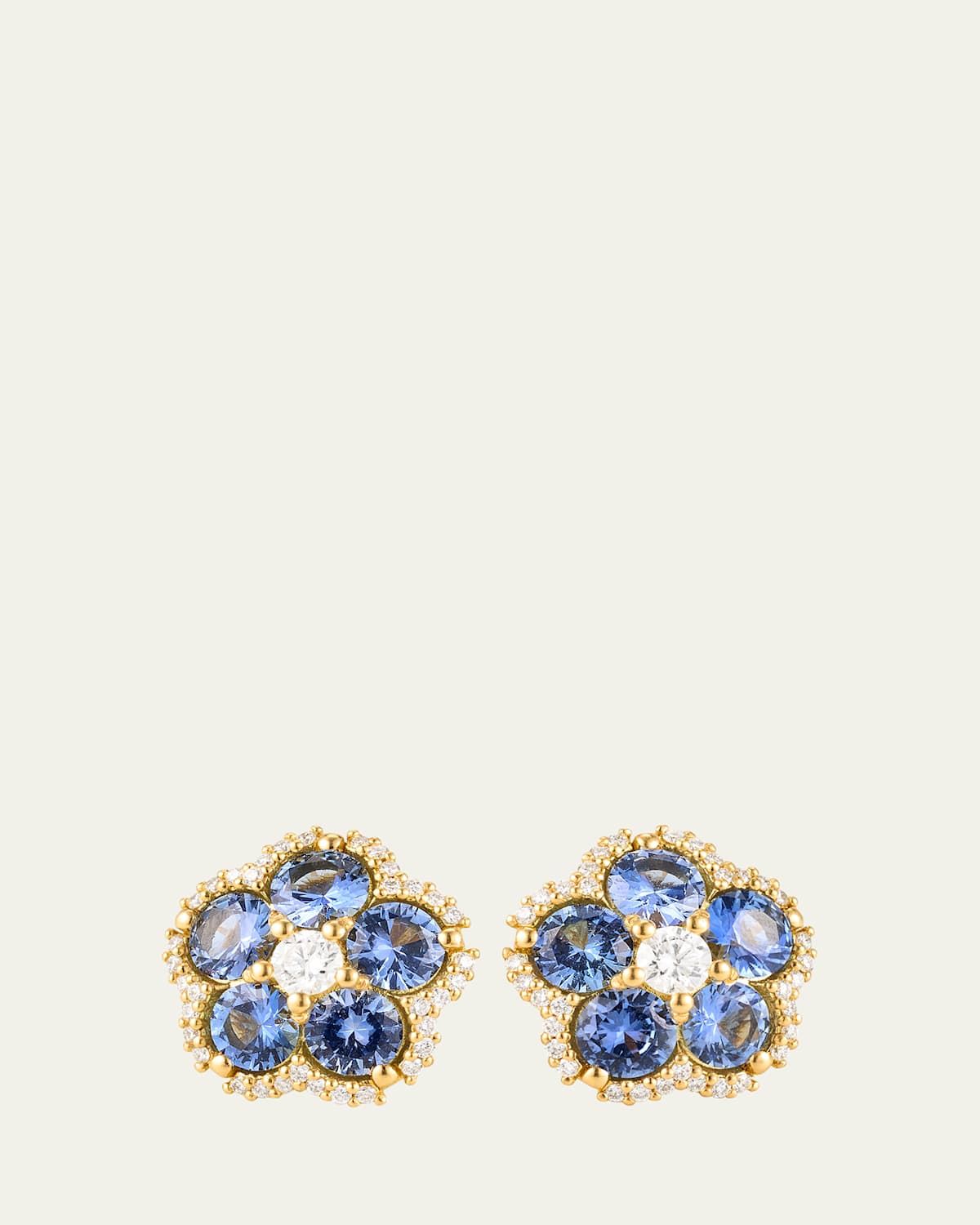 Wild Child Sapphire and Diamond Stud Earrings