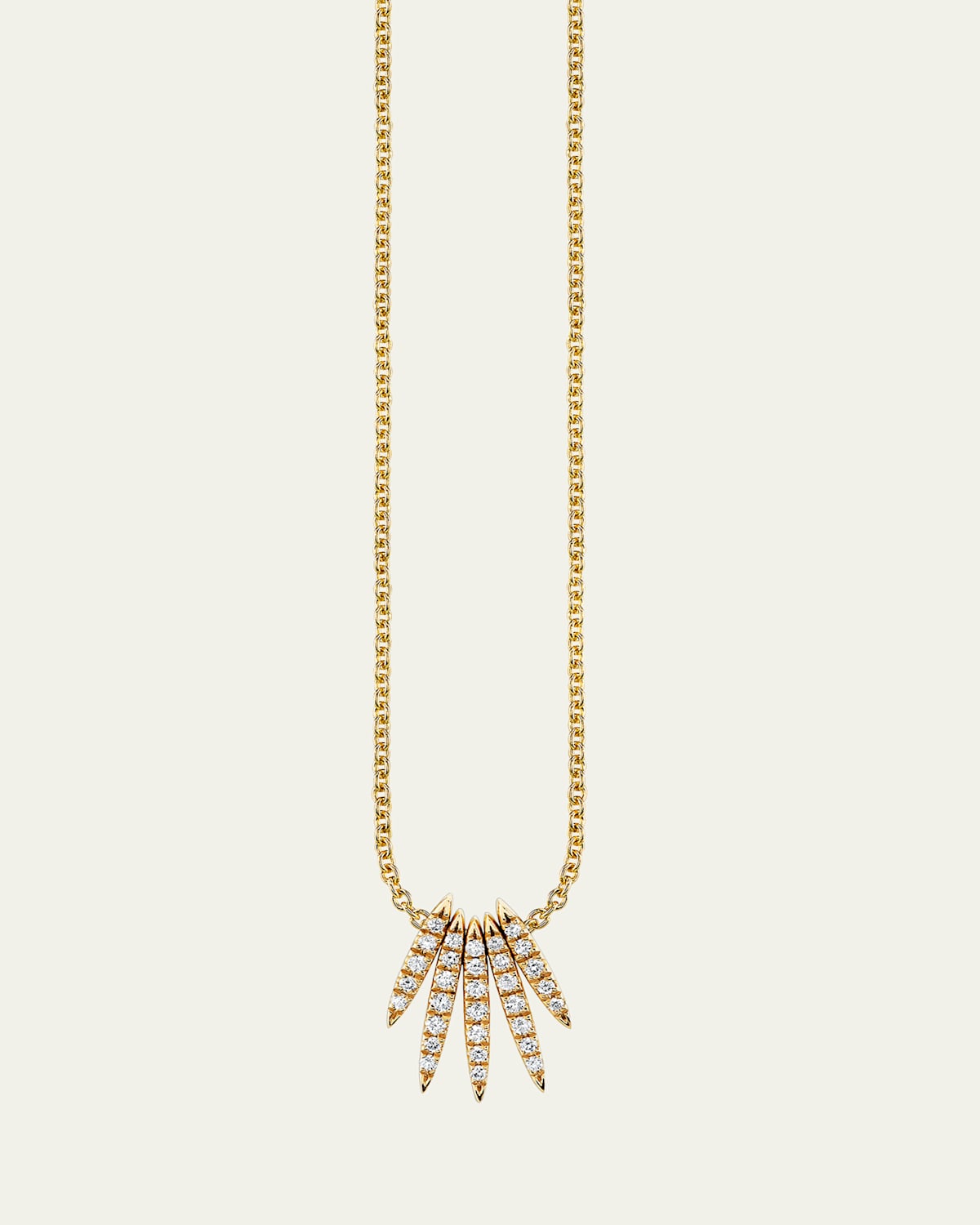 Sydney Evan 14K Yellow Gold Needle Drop Diamond Necklace