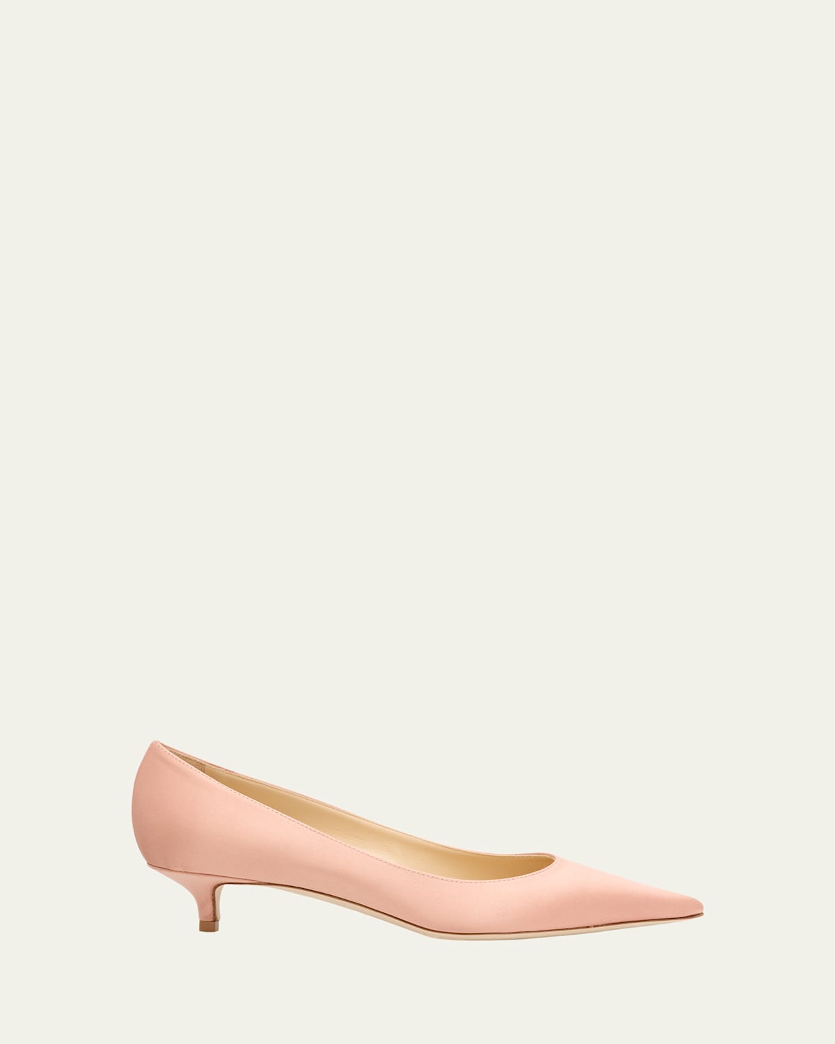 Jimmy Choo Amelia Silk Kitten-heel Pumps In Blush