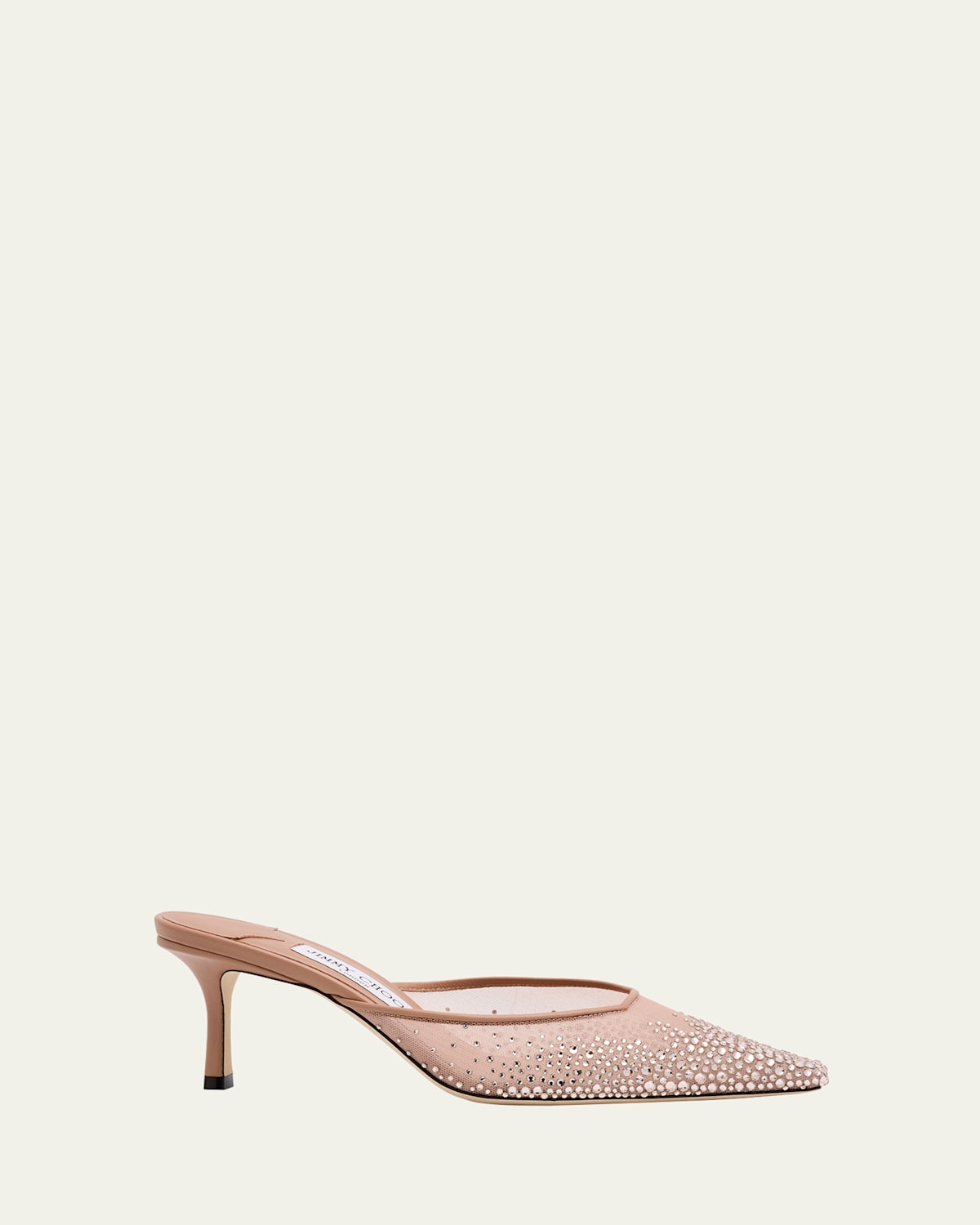 Jimmy Choo Vivi Crystal Mesh Mule Pumps In Pink
