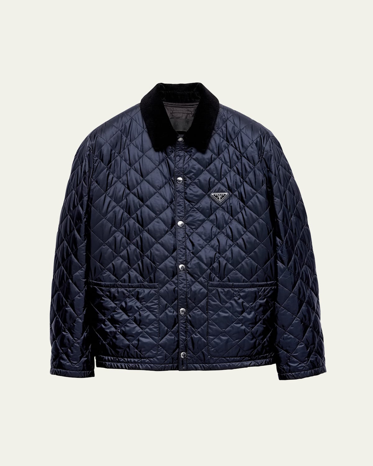 Prada Jacke Aus Gestepptem Re-nylon In F0abb Blu