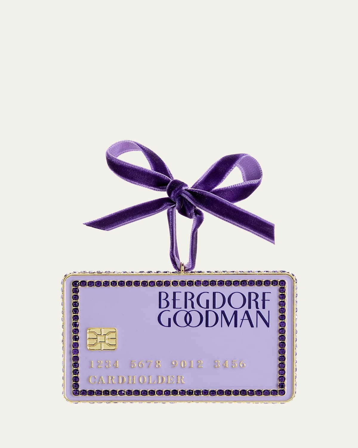 Baublebar Bg Credit Card Christmas Ornament In Purple