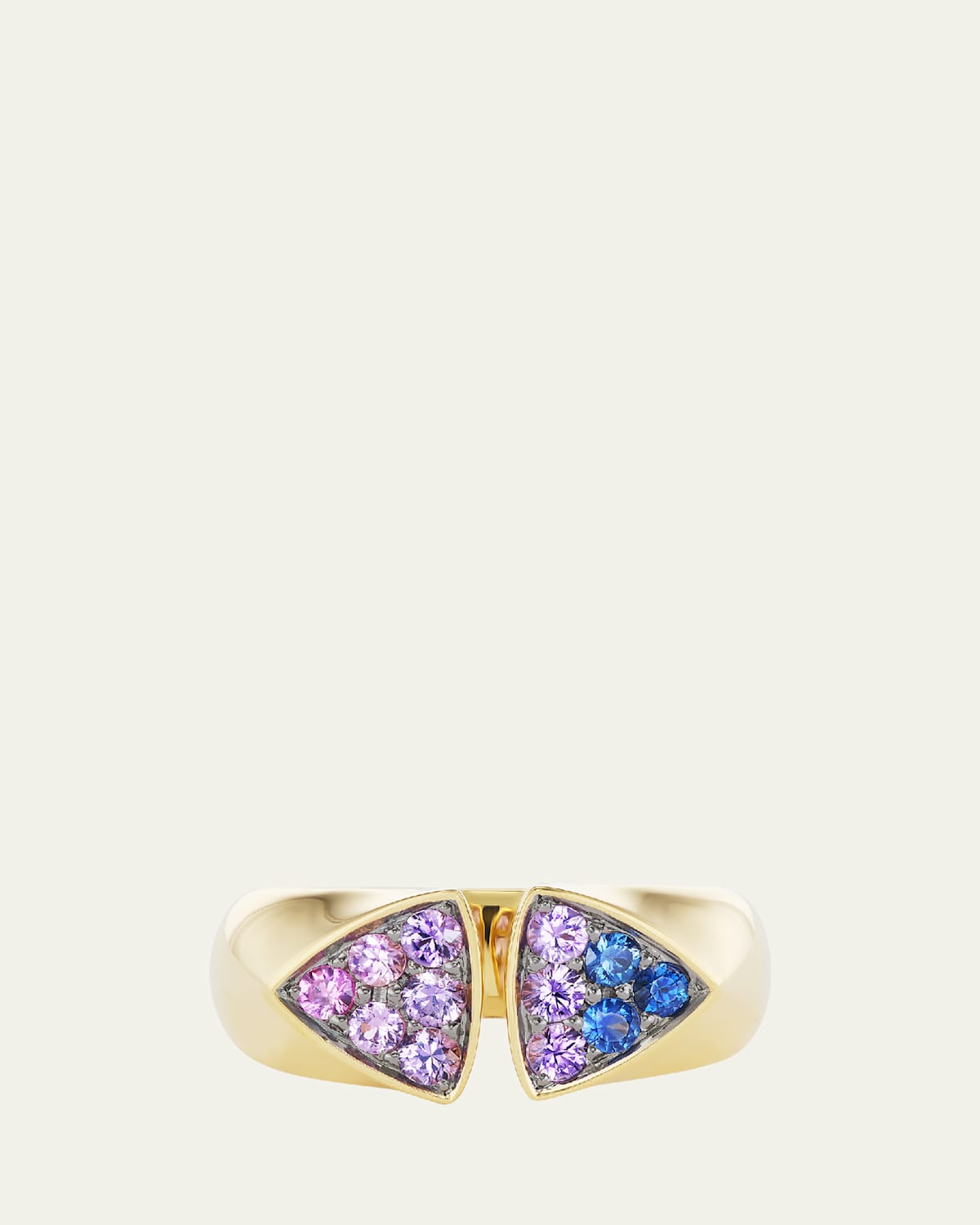 Candy Sky 18K Yellow Gold Ring with Multi-Color Sapphires