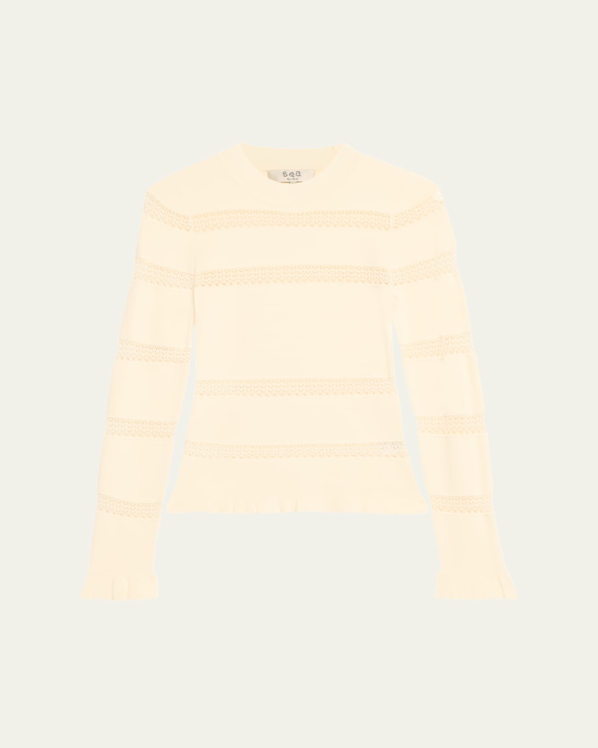 Sea Devon Long-sleeve Knit Top In Cream