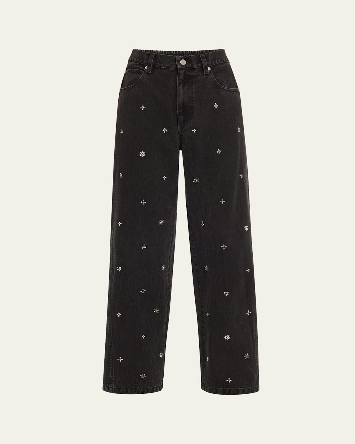 Bala Beaded Straight-Leg Jeans