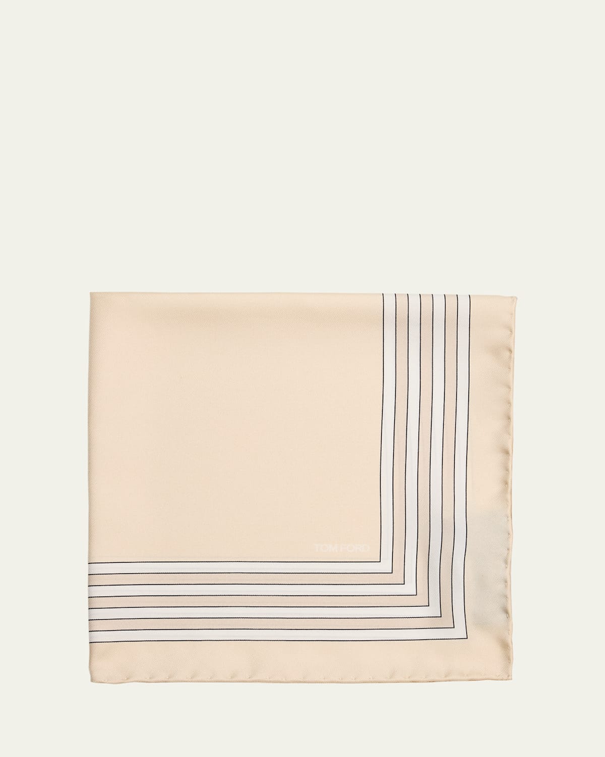 Tom Ford Men's Multi-frame Silk Pocket Square In Black