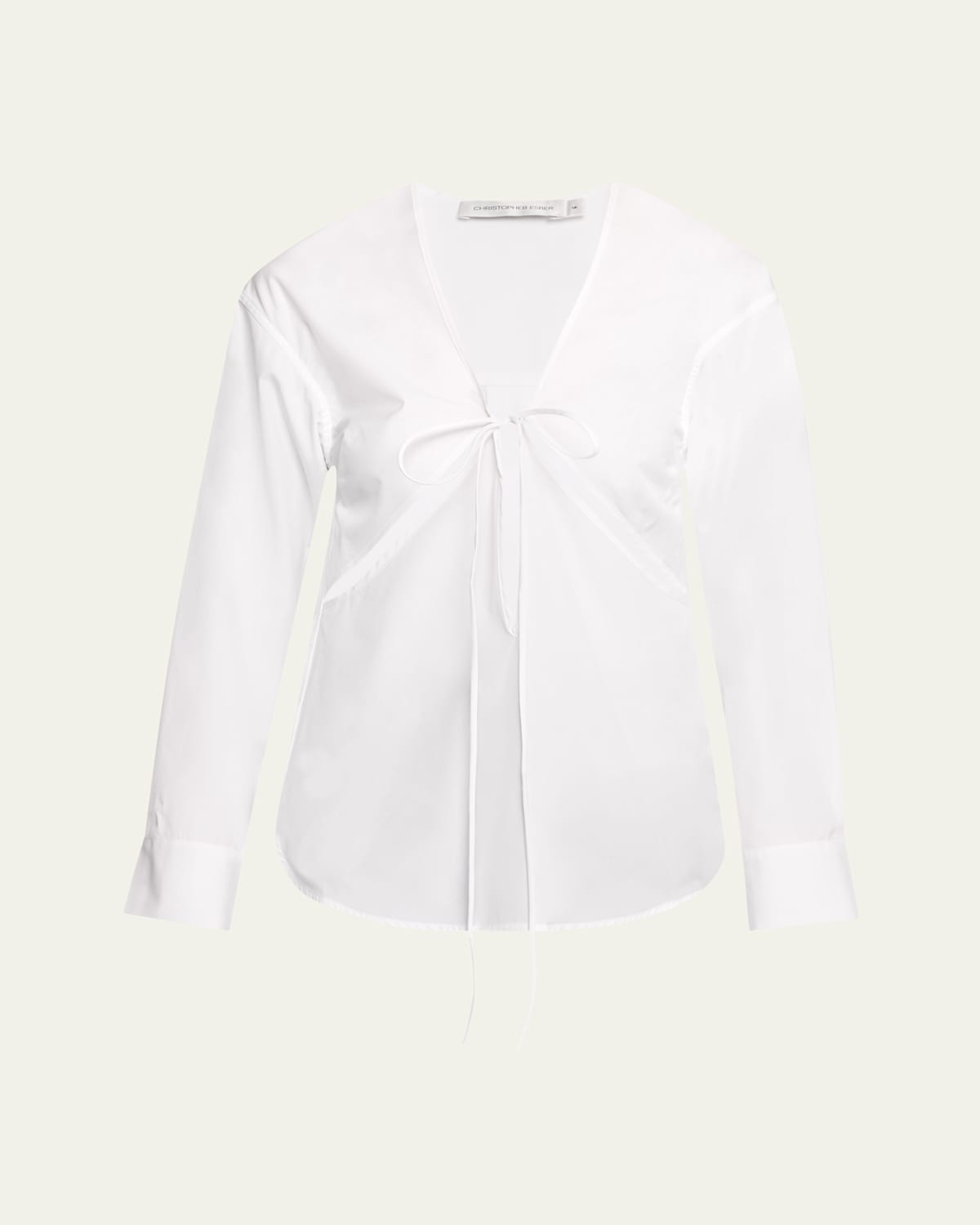 Christopher Esber Triquetra Self-tie Cotton Shirt In White