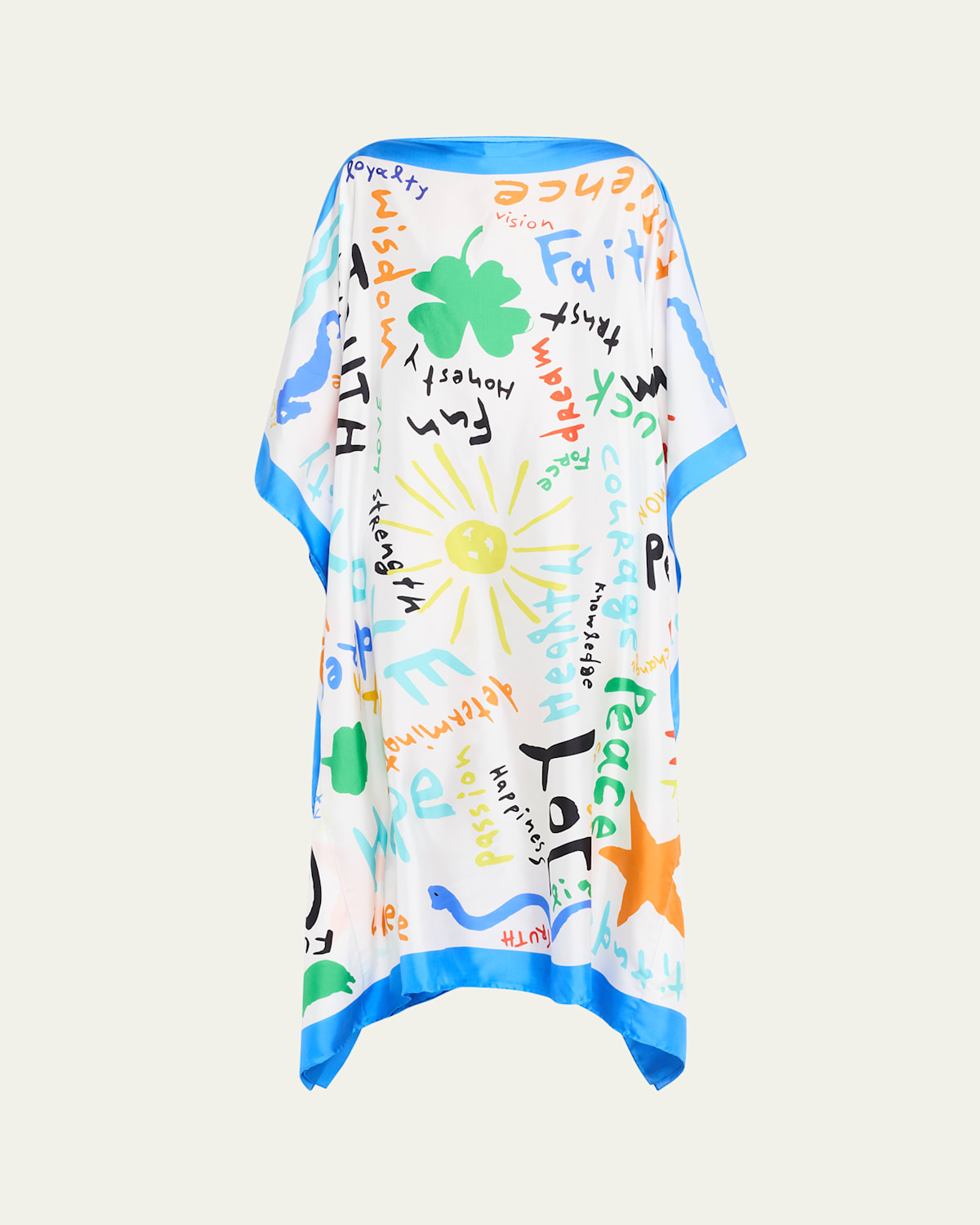 Kakanias Typography Silk Kimono