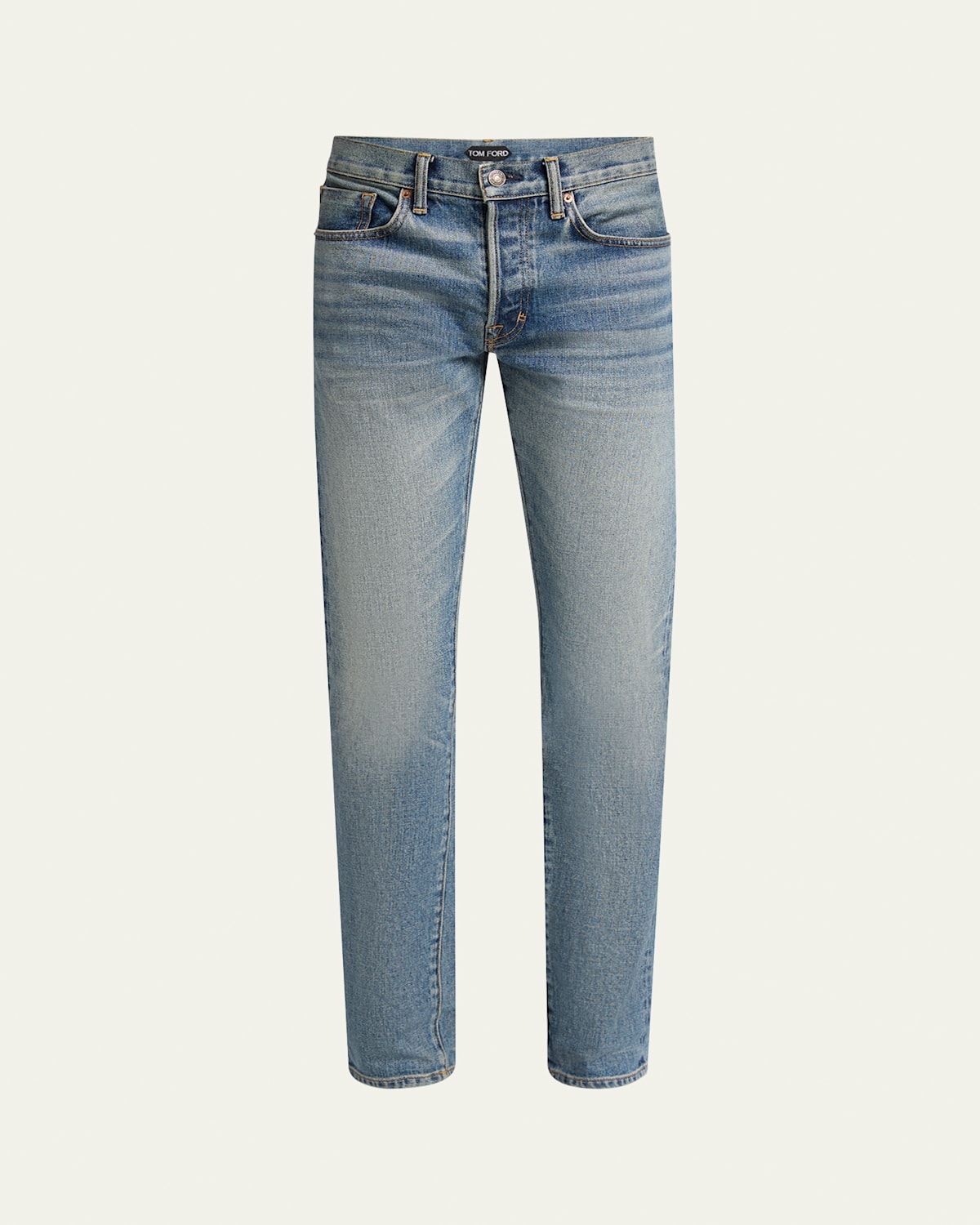 Tom Ford Whiskering-effect Straight-leg Jeans In Denim