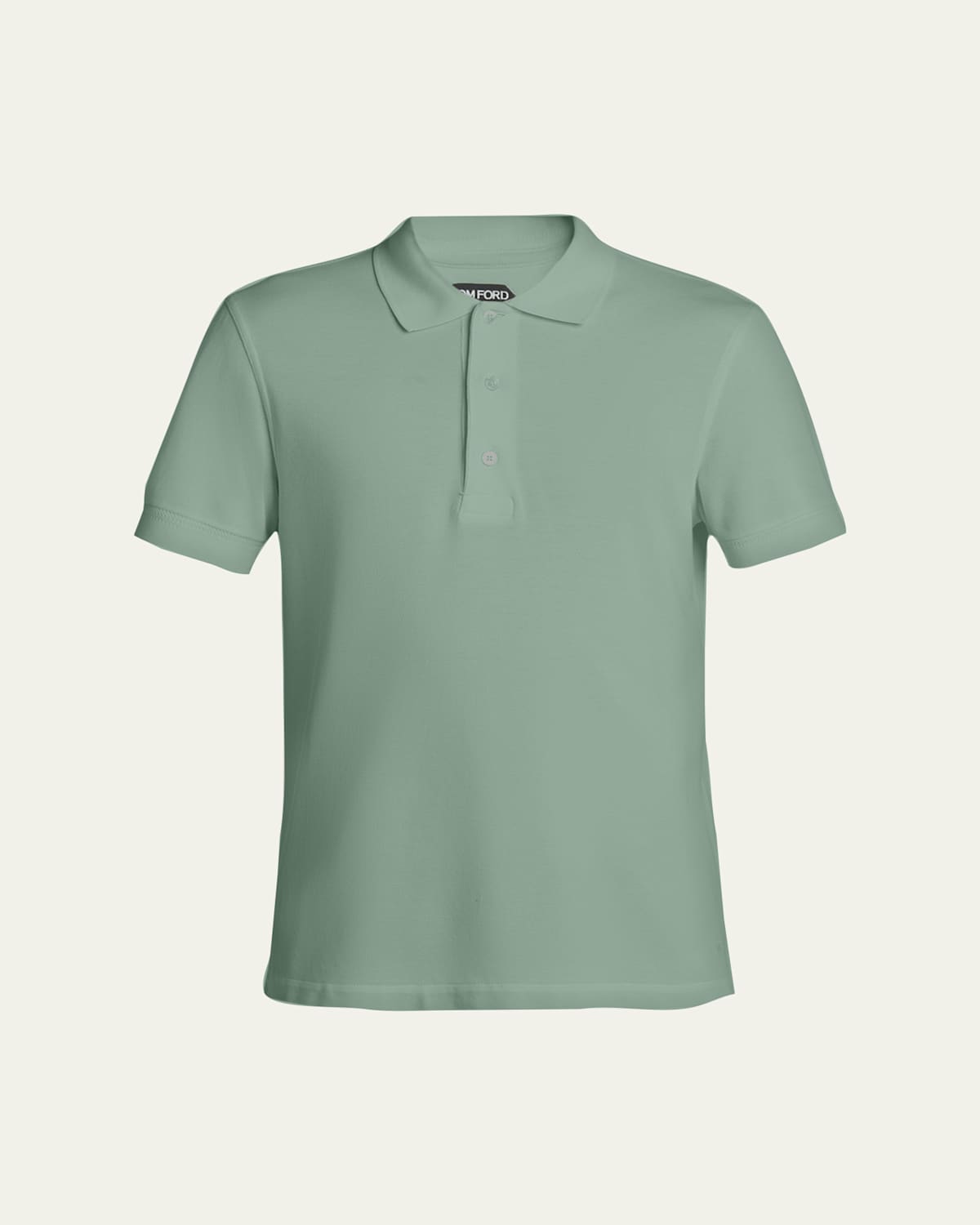 Tom Ford Men's Lyocell Pique Polo Shirt In Green