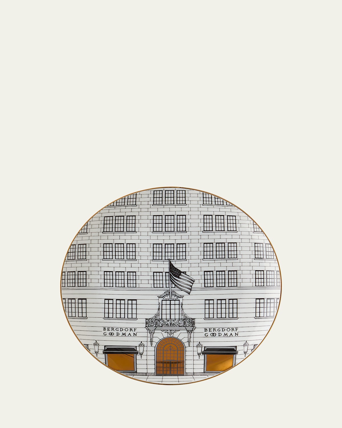 Rory Dobner Bg Dessert Plate In Black White Gold