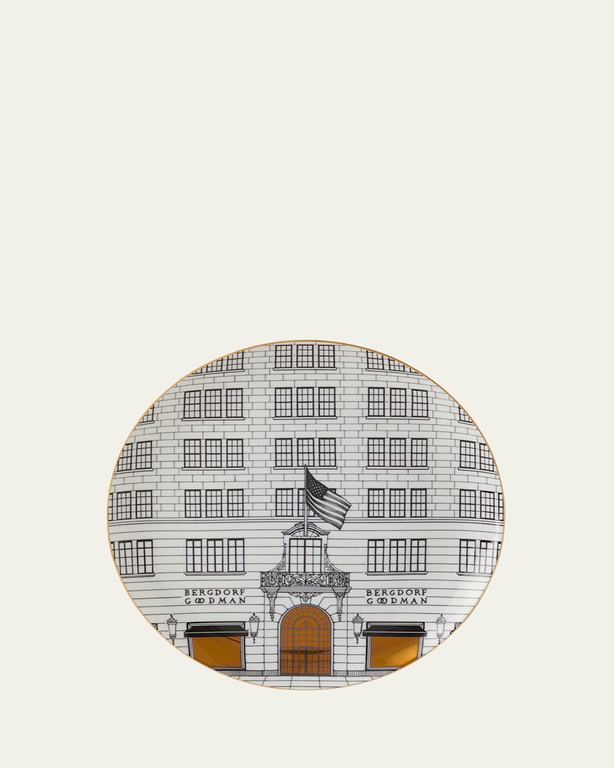 Rory Dobner Bg Dessert Plate In Black White Gold