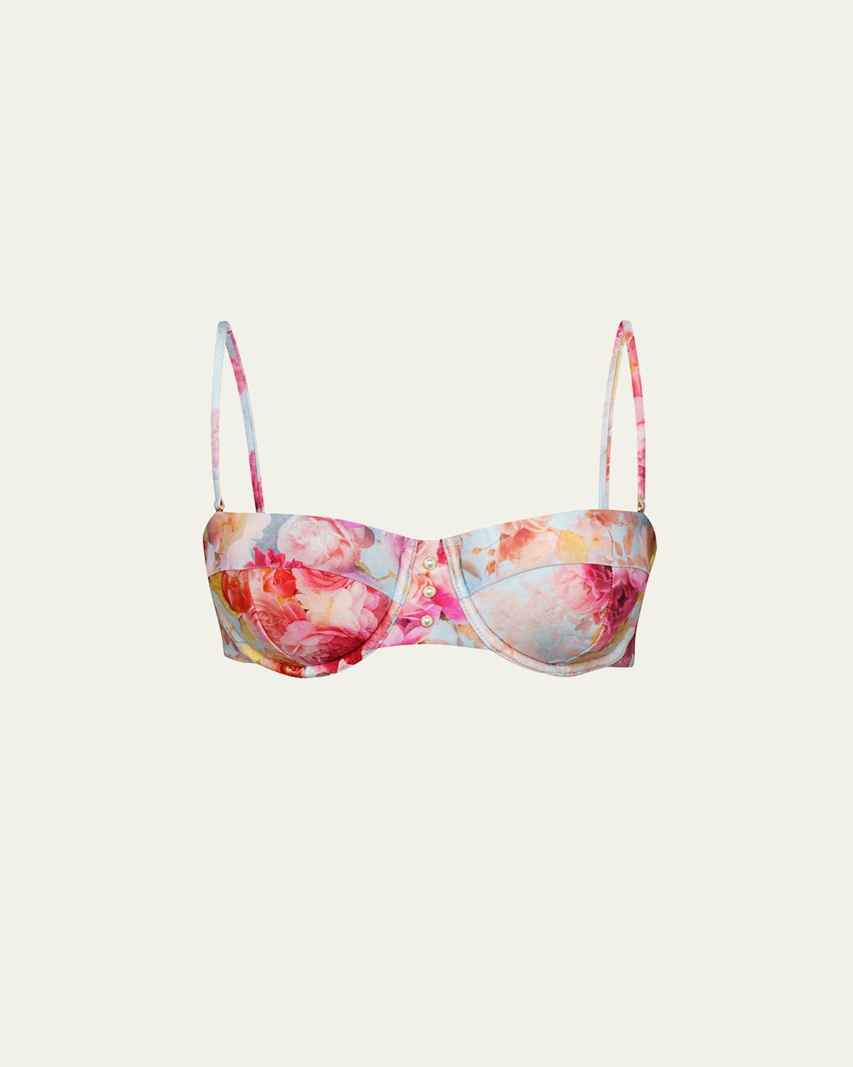 Alexandria Soft Cloud Floral Bikini Top