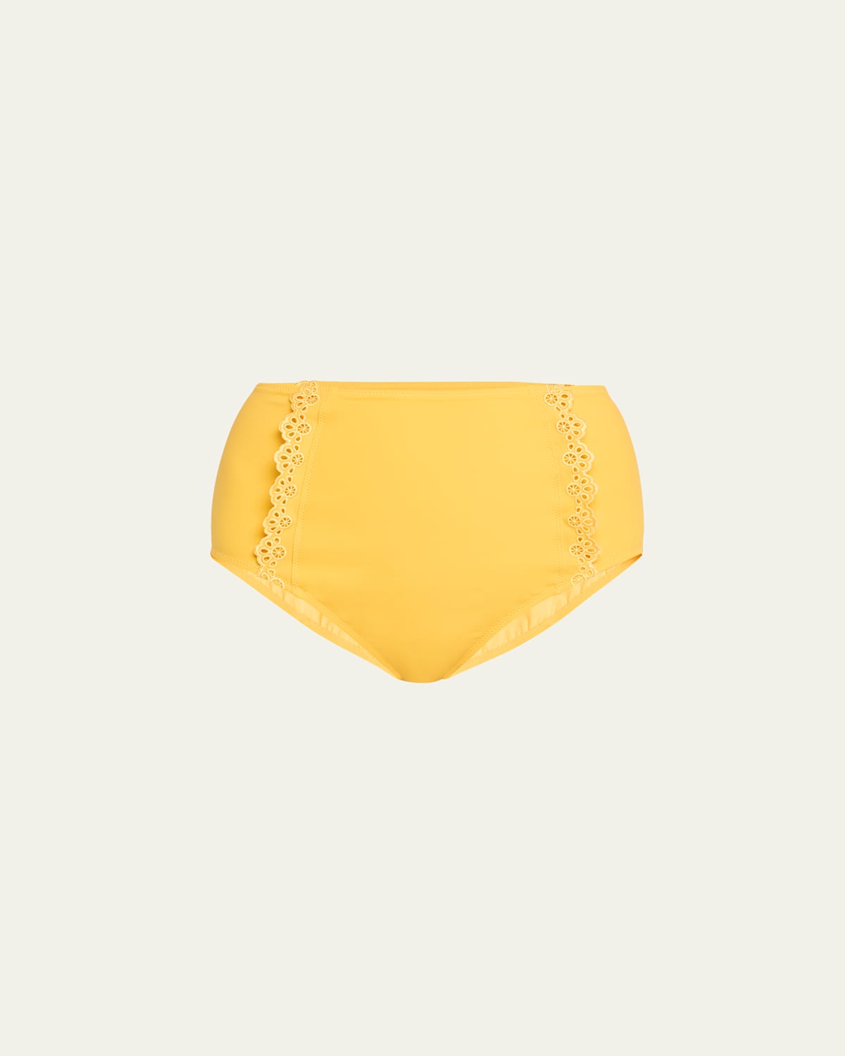 Ulla Johnson Lunaire Embroidered Bikini Bottoms In Canary
