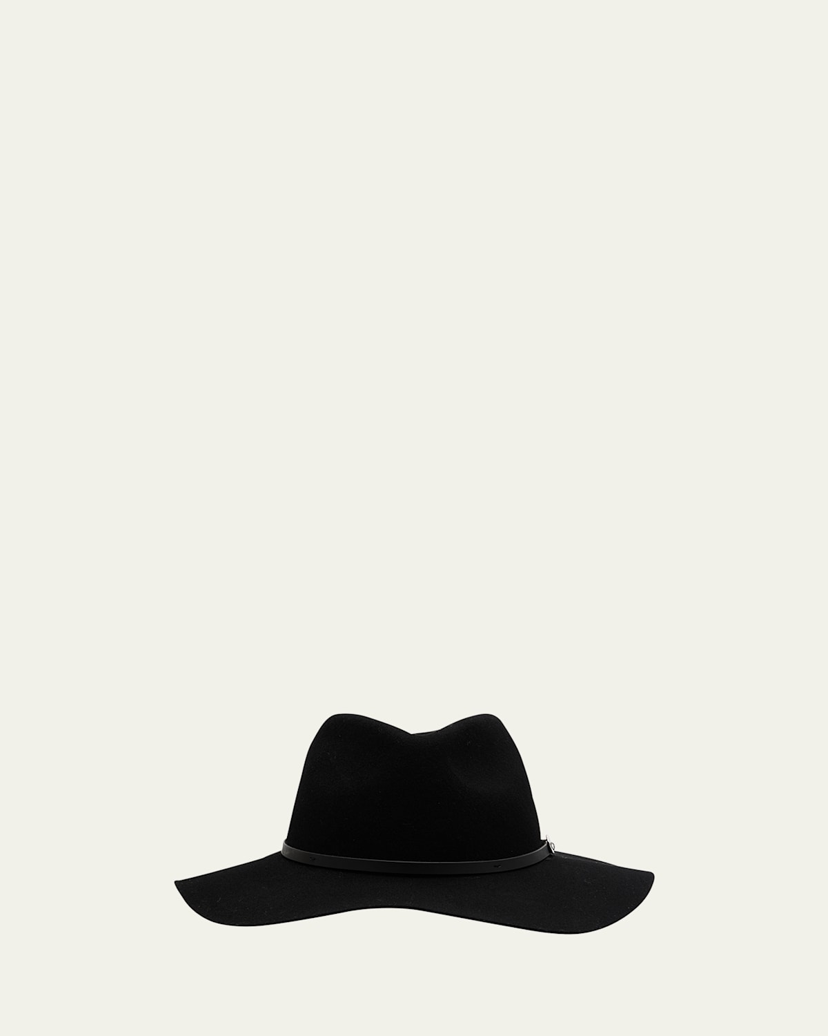 Rag & Bone City Felt Wide Brim Fedora In Blk