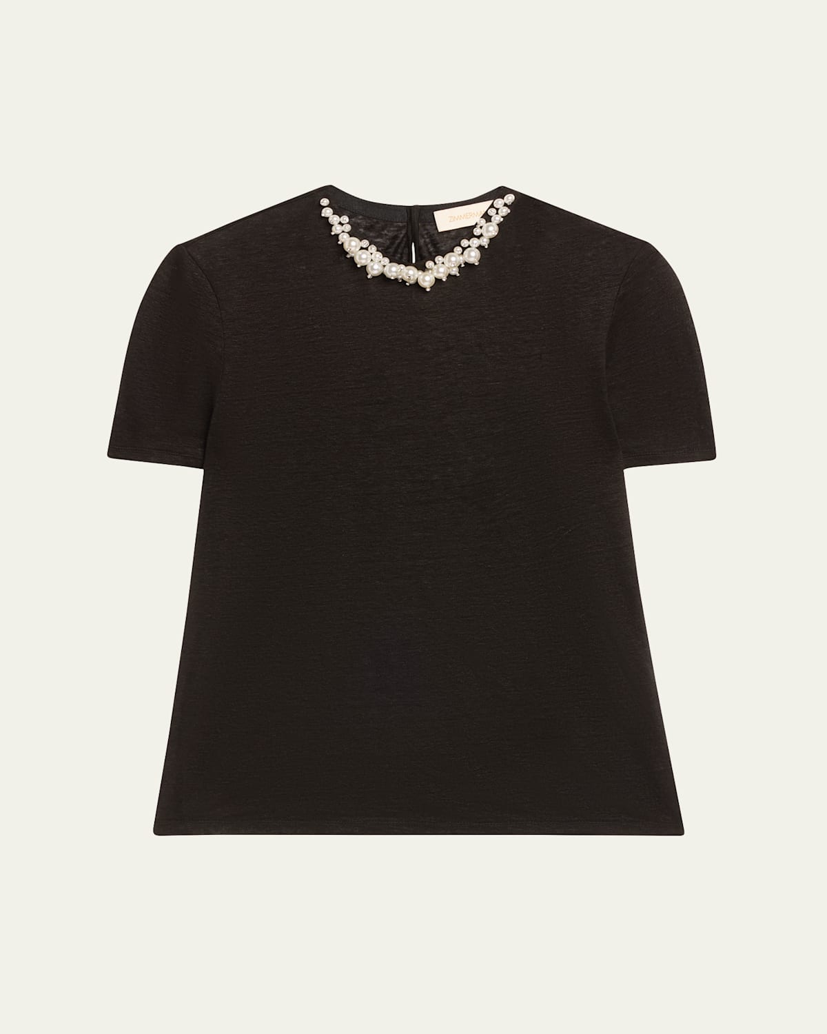 Shop Zimmermann Crush Embellished Tee In Black