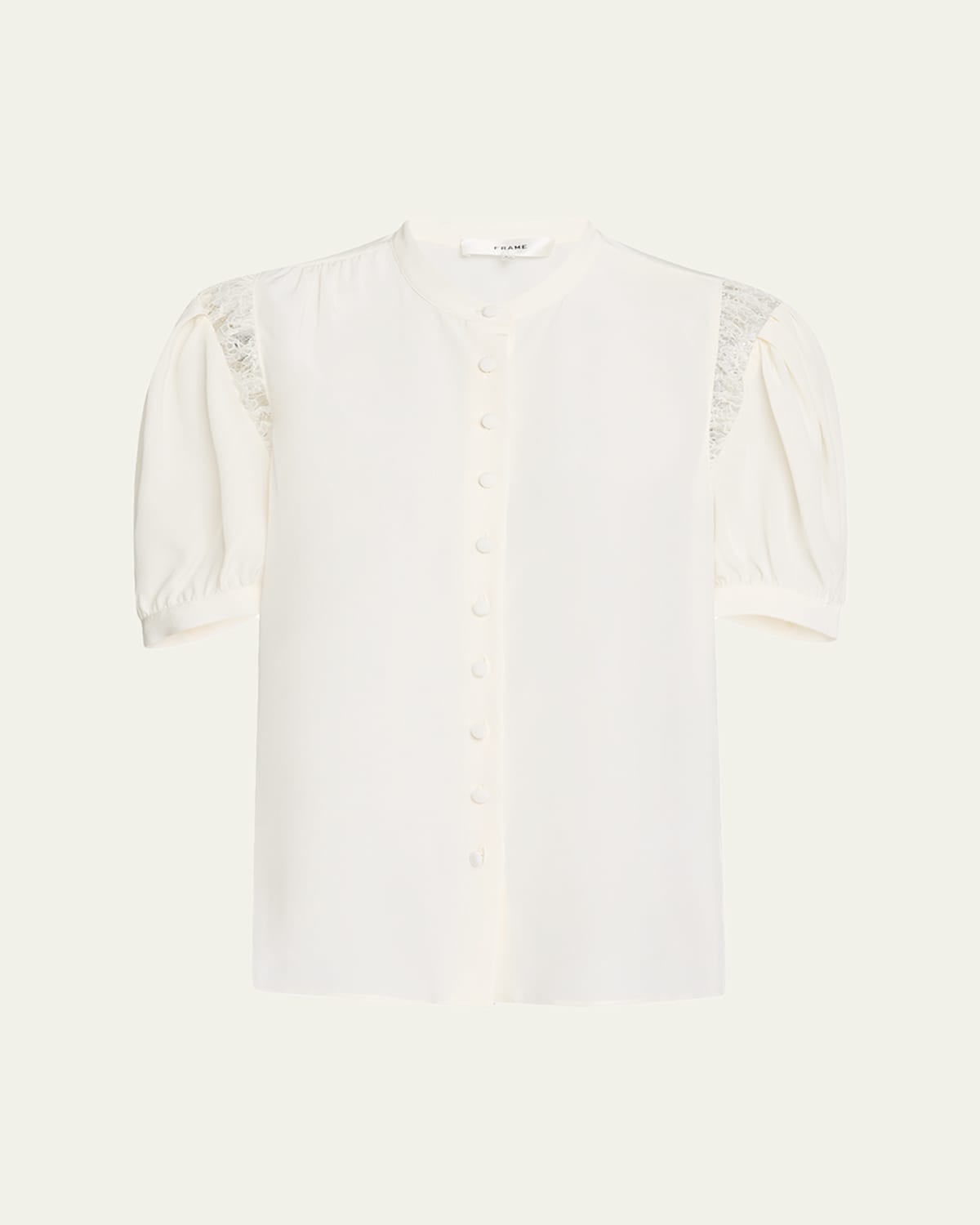 Shop Frame Lace Shoulder Blouse In Cream