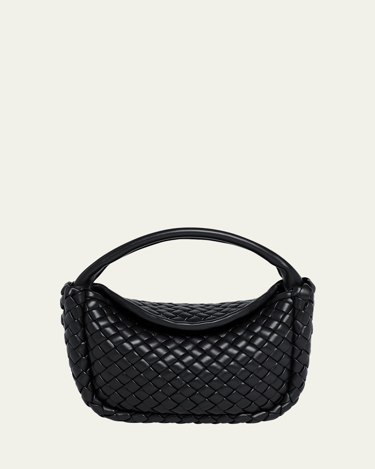 Bottega Veneta Cobble Intrecciato Mini Leather Tote Bag In 黑色
