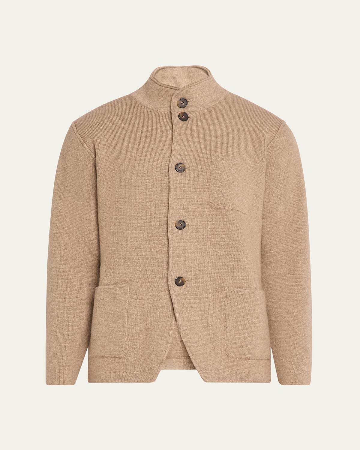 Men's Cashmere Knit Shirt Jacket