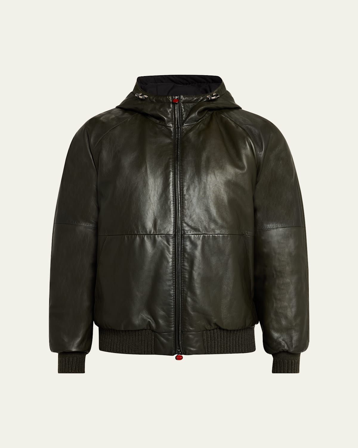 Men's Reversible Leather to Nylon Full-Zip Blouson