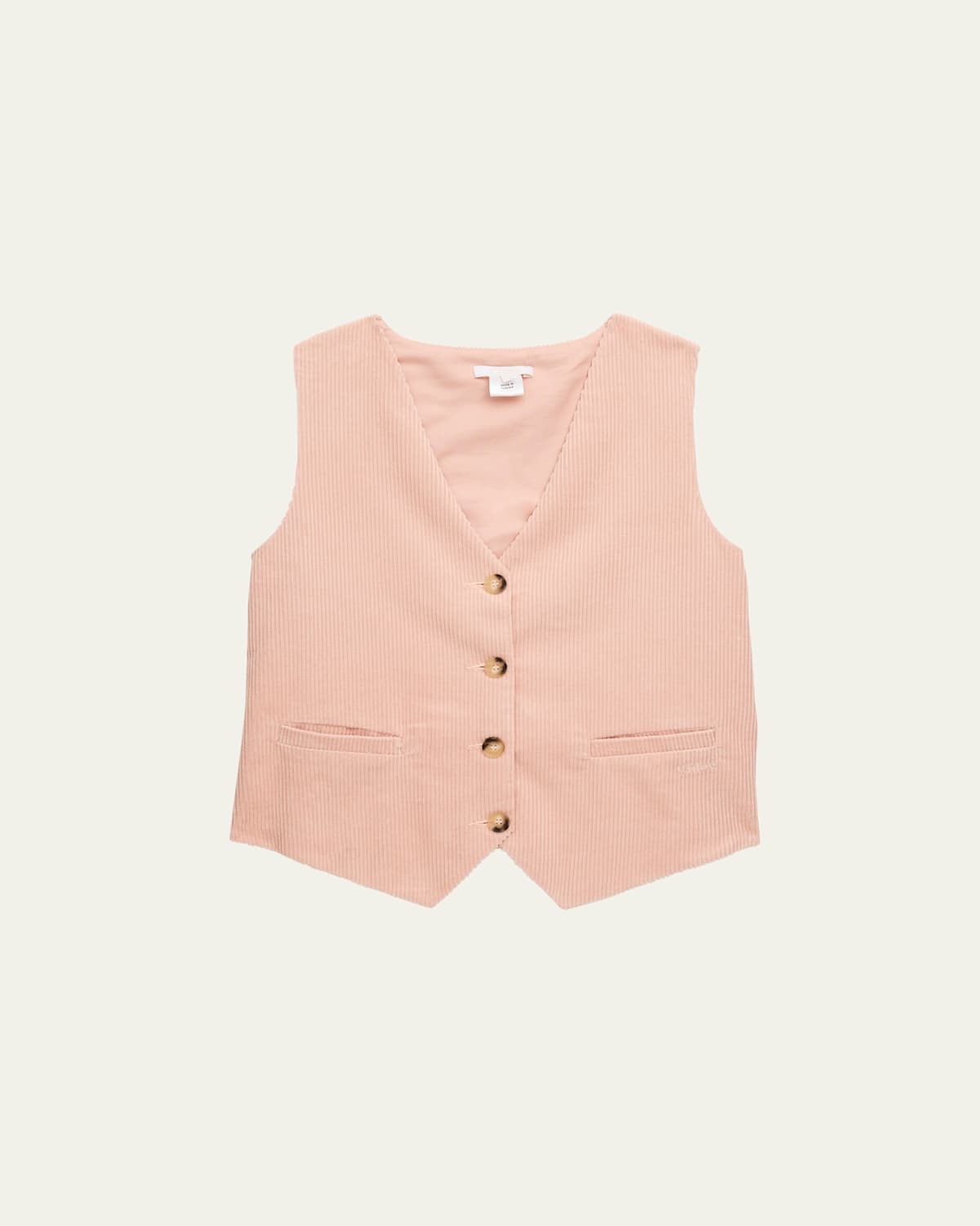 Girl's Ribbed Velvet Vest, Size 8-14