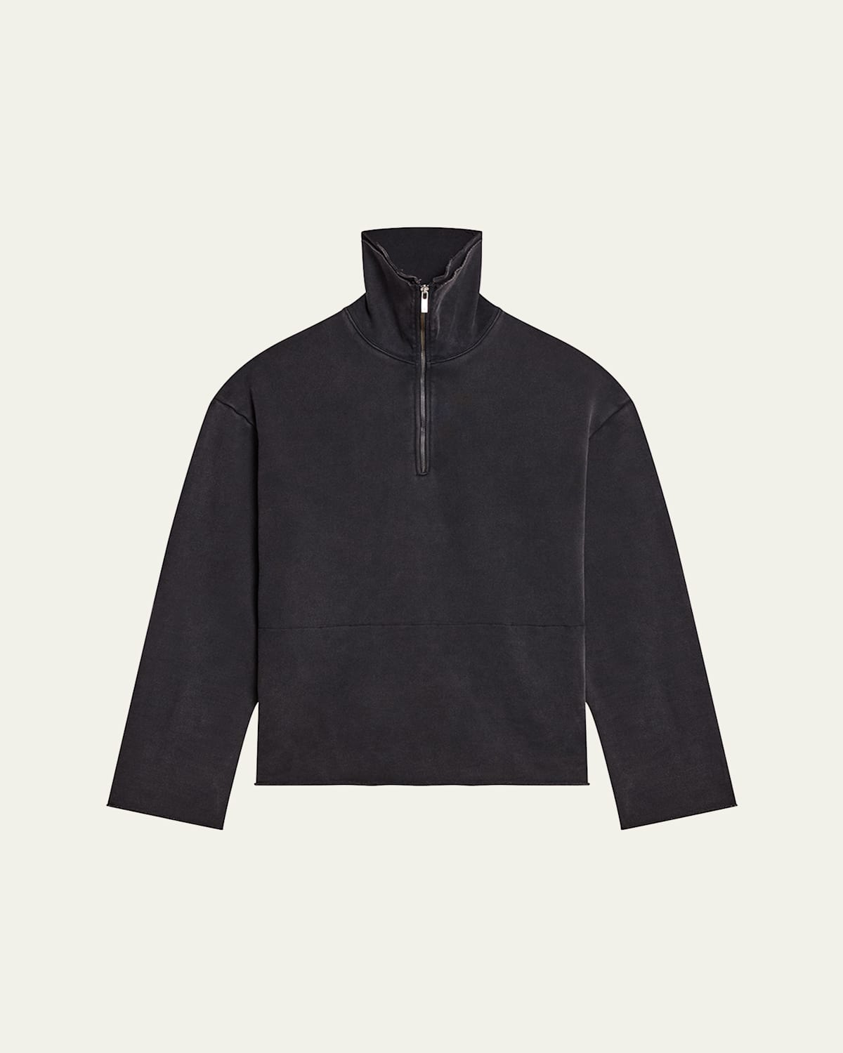 Men's Washed Quarter-Zip Oversized Sweatshirt