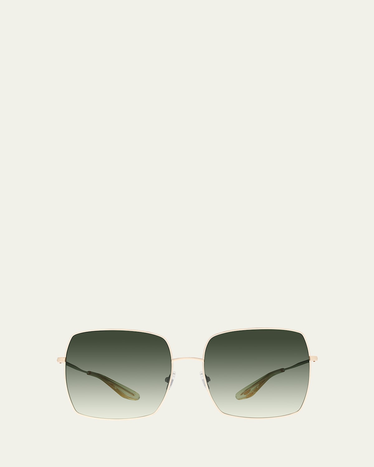 Barton Perreira Folasade Titanium Square Sunglasses In Folasade Gold Julep