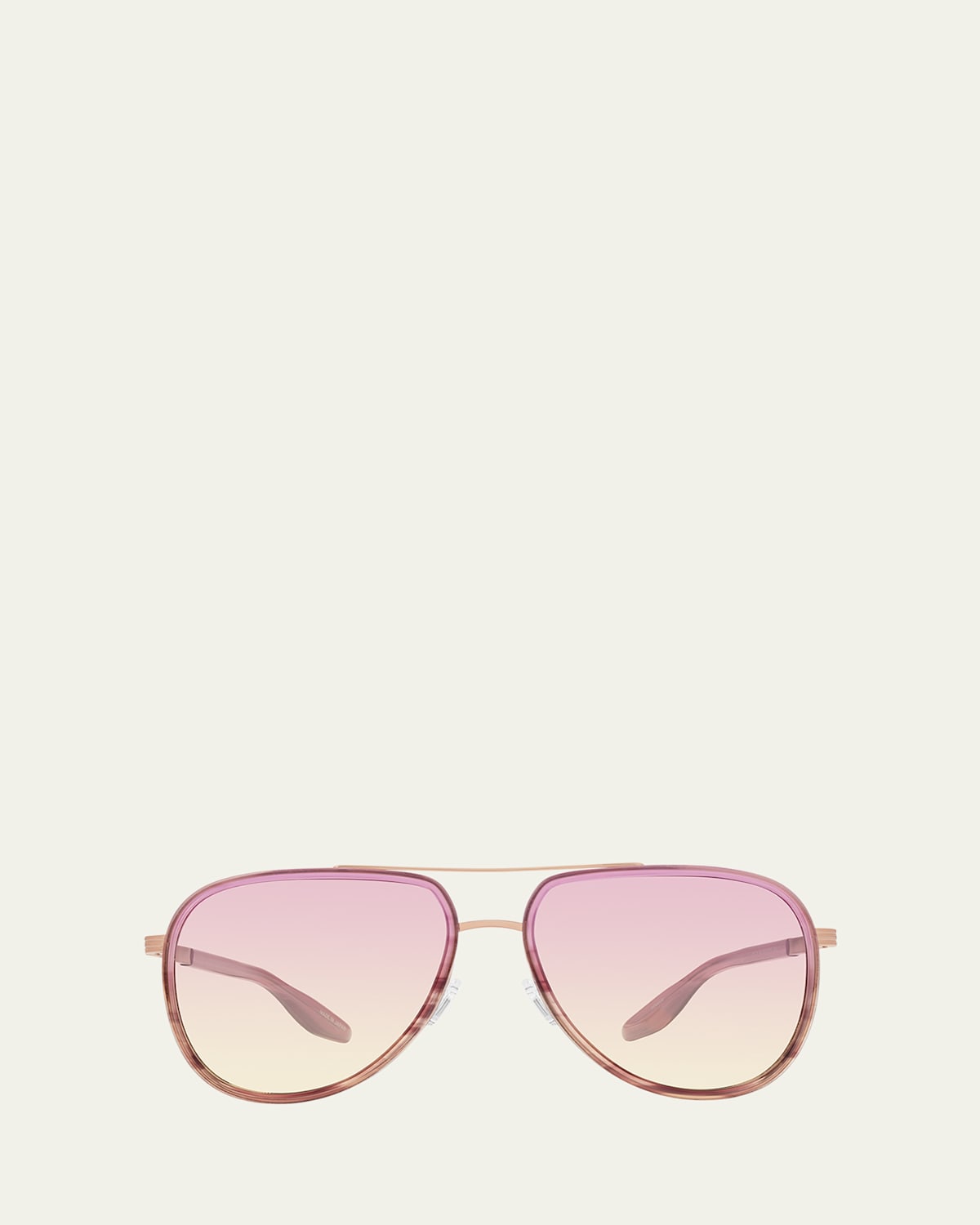 Barton Perreira Cani Titanium Aviator Sunglasses In Cani Desert Rose Rose Gold Pinky Promise