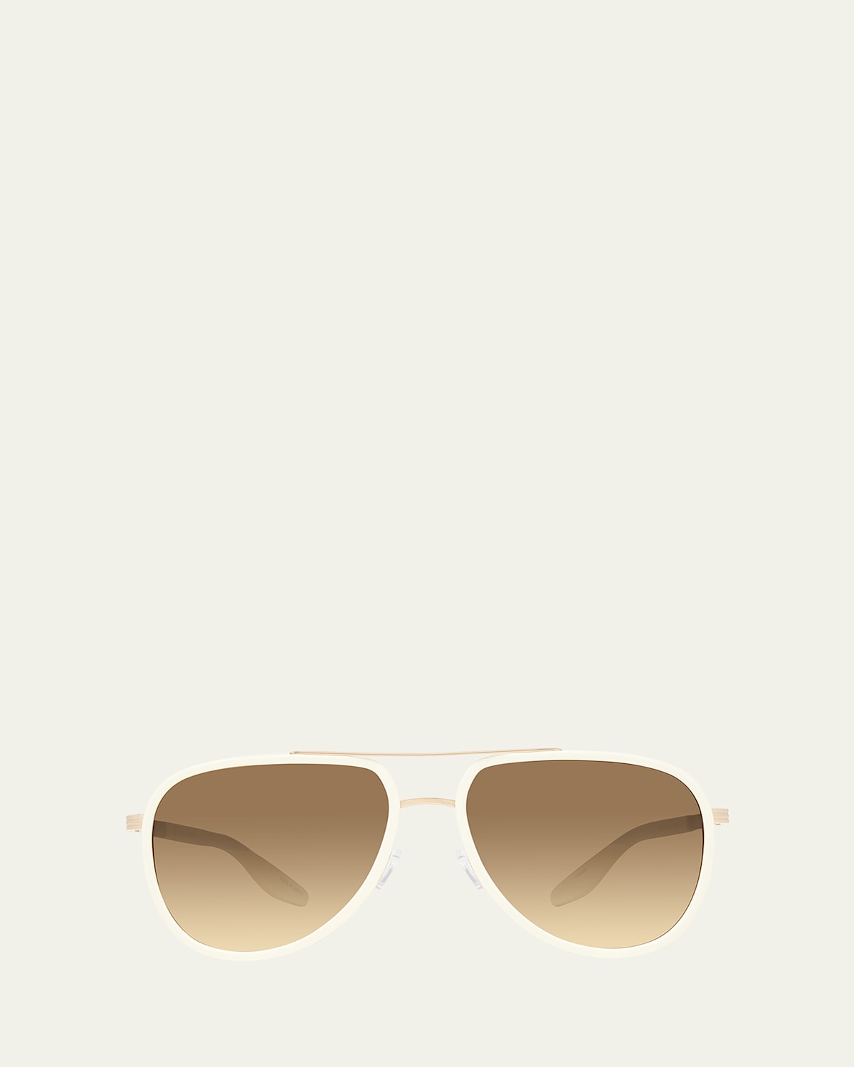 Barton Perreira Cani Titanium Aviator Sunglasses In Cani Ivory Gold Southern Comfort