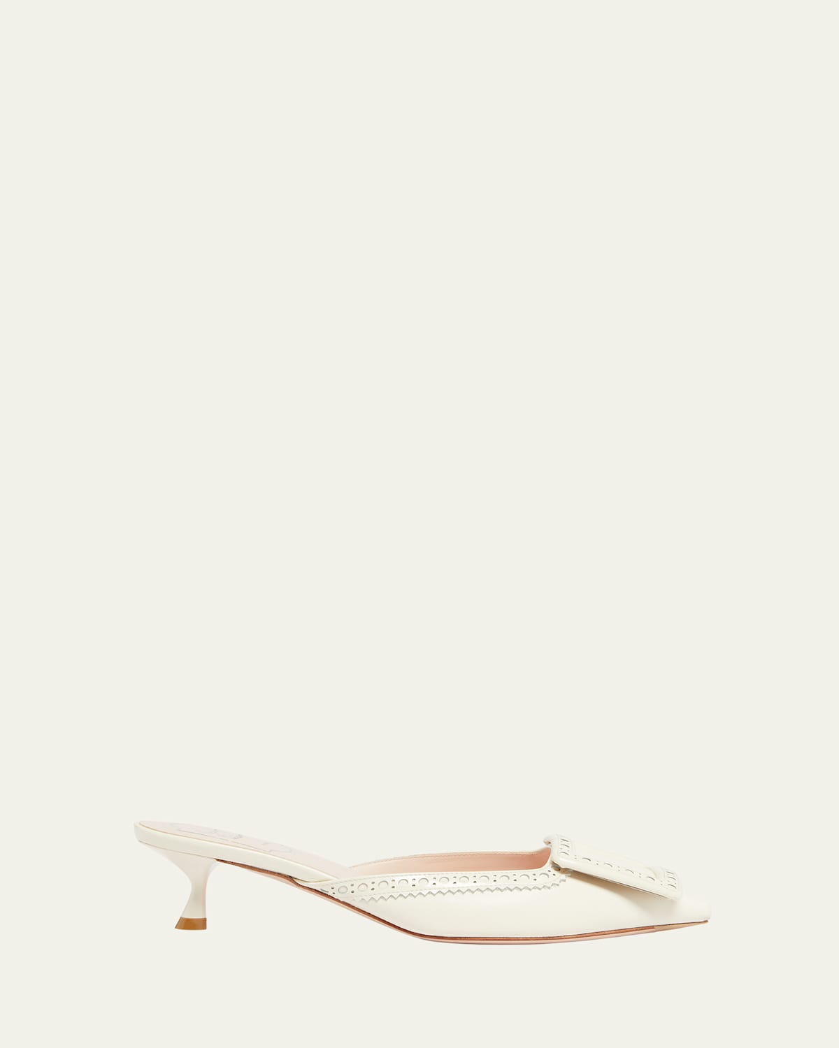 I Love Vivier Perforated Leather Mule Pumps