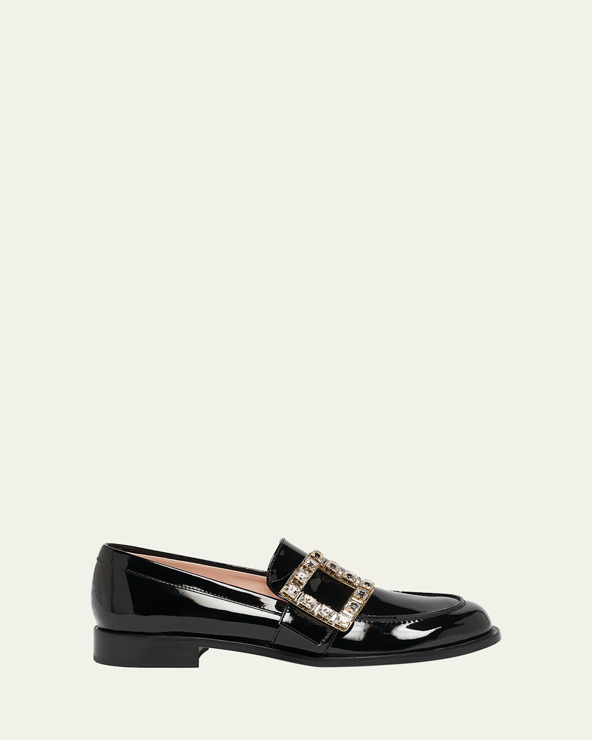 Cavillon Strass Buckle Patent Loafers