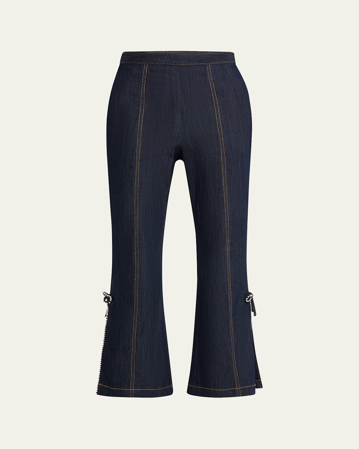 Ayleen Crystal Bow Cropped Pants