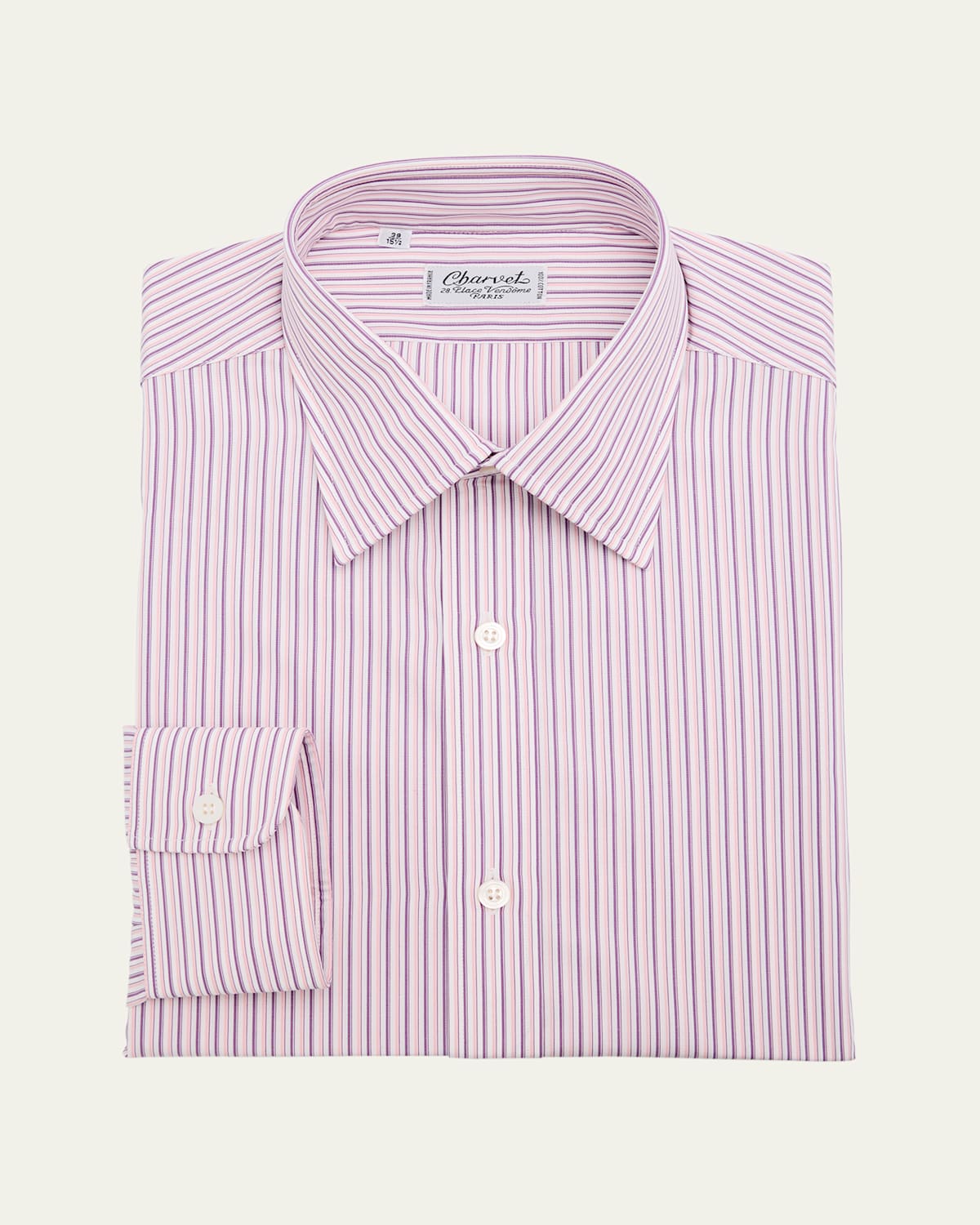 Men's Cotton Multi-Stripe Dress Shirt