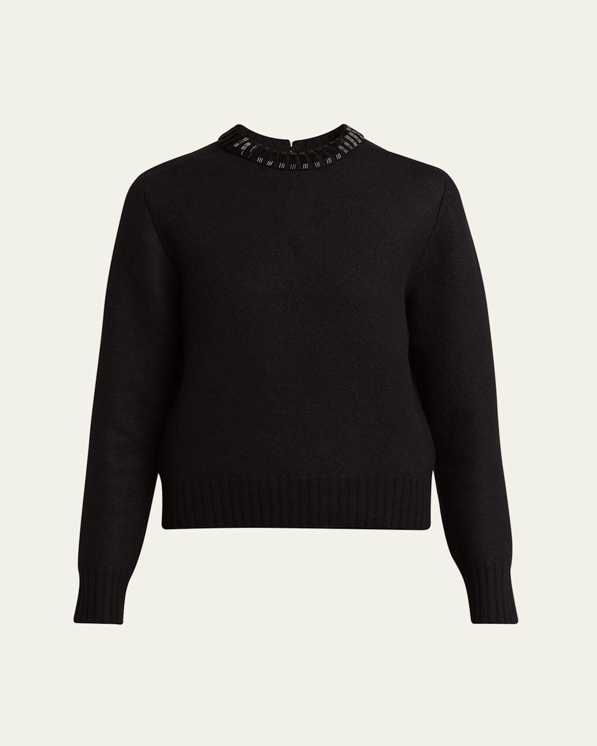 Jil Sander Black Alpaca Shrunken Fit Sweater In Black