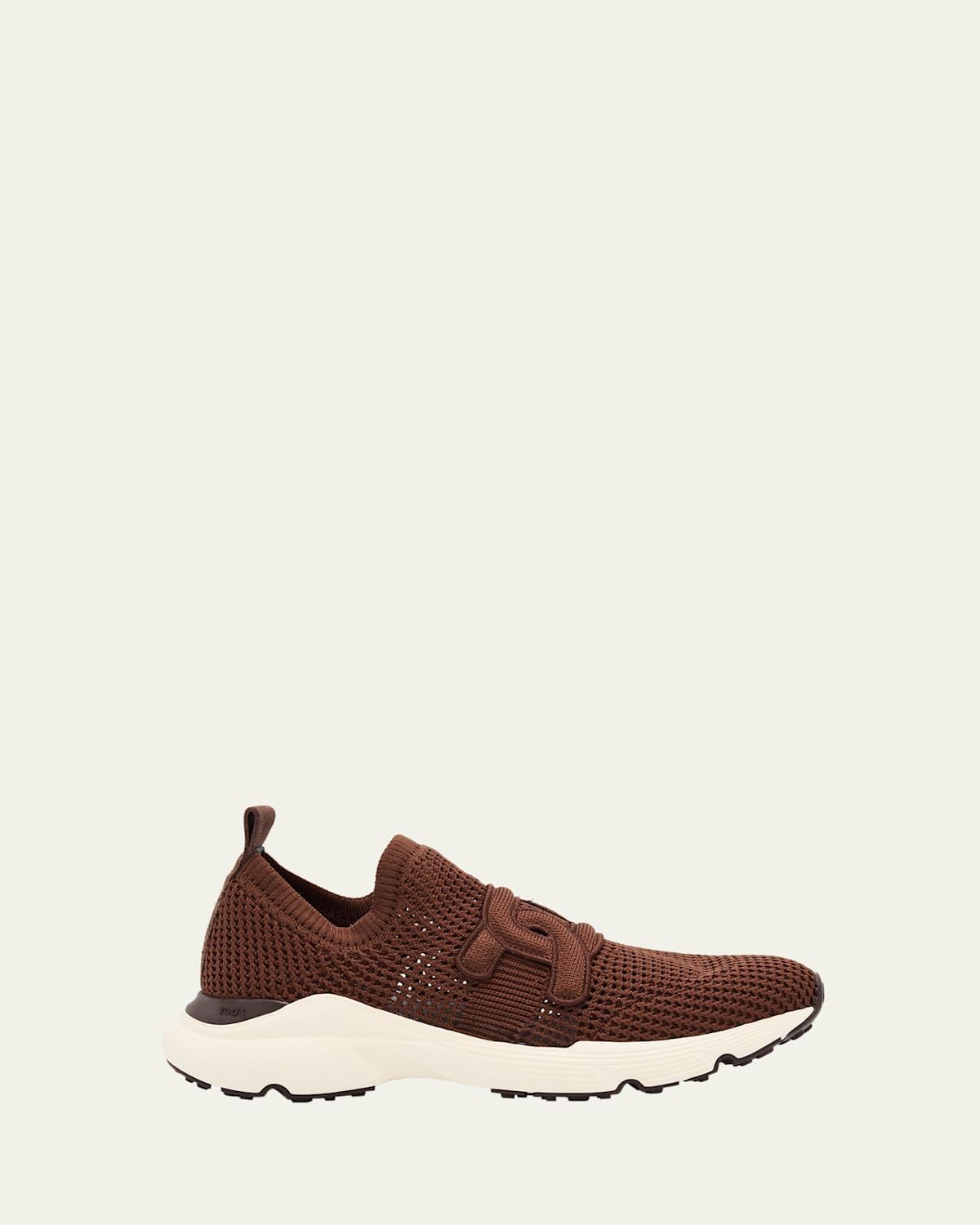 Tod's Sports Knit Chain Sock Sneakers In Testa Moro