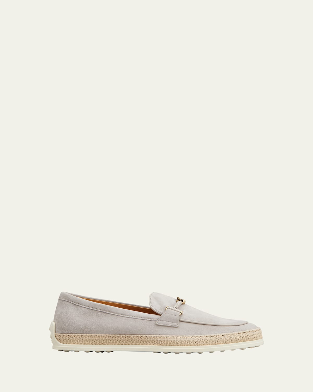 Tod's Gomma Suede T-Ring Espadrille Loafers