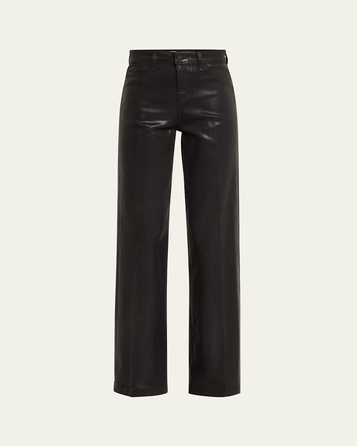 Clayton Coated Wide-Leg Jeans