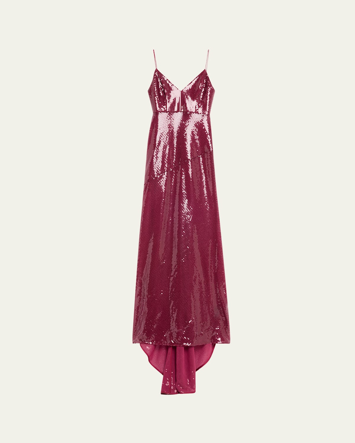 Alex Perry Sequined Paneled Bikini Gown In Plum