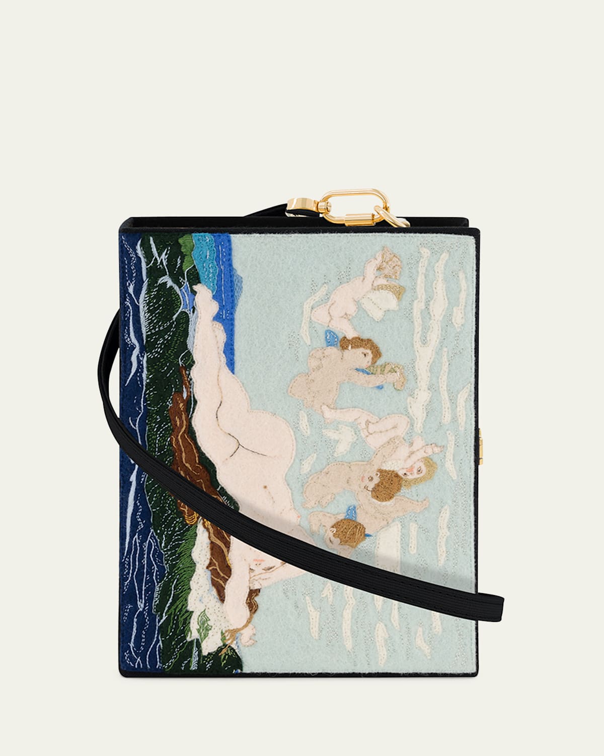 Shop Olympia Le-tan The Birth Of Venus By Sandro Botticelli Book Clutch Bag In Hortensia
