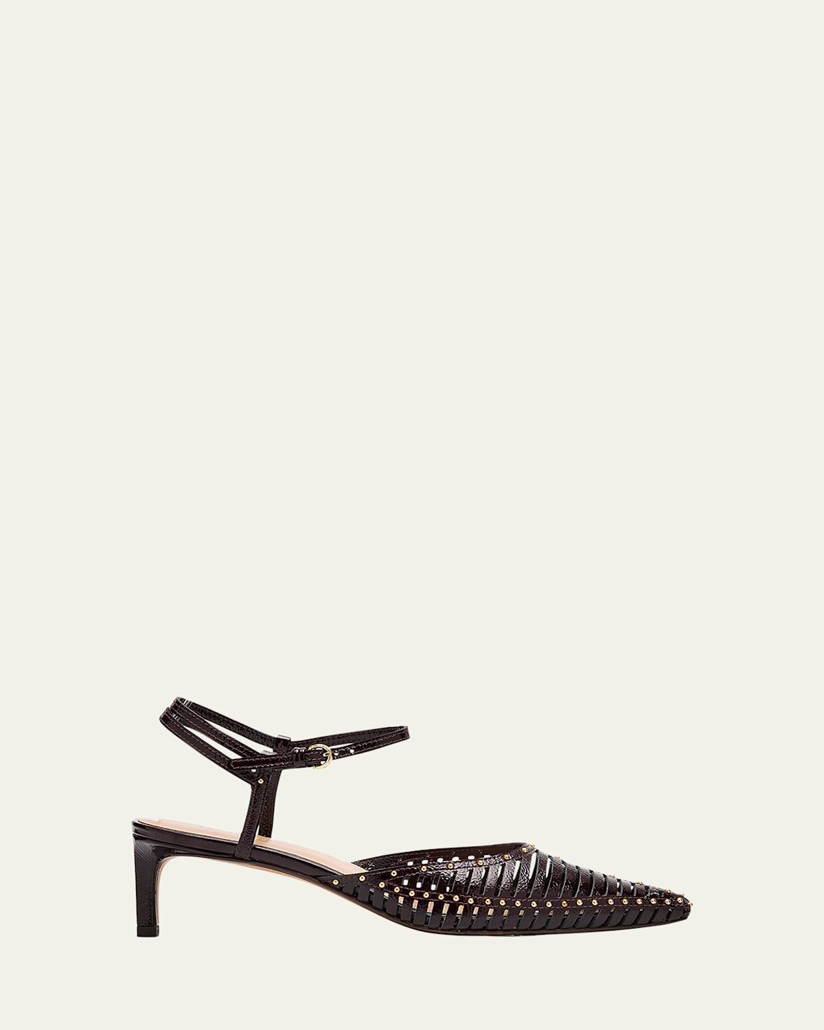 Ulla Johnson Francine 50mm Leather Pumps In Burgundy