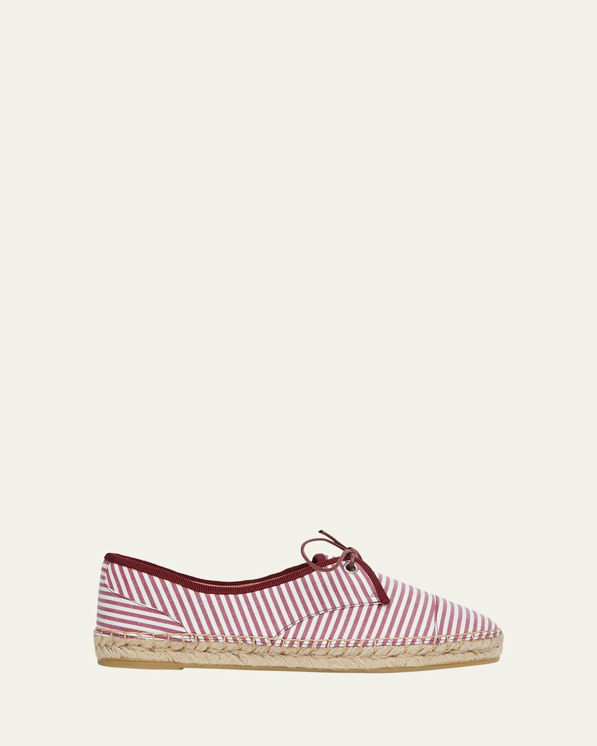 MALONE SOULIERS X TABITHA SIMMONS TYLER STRIPED COTTON LACE-UP ESPADRILLES 