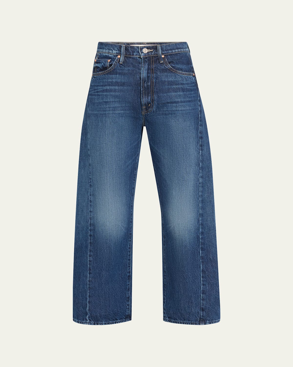 Mother The Half Pipe Cropped Denim Jeans In Did You Br