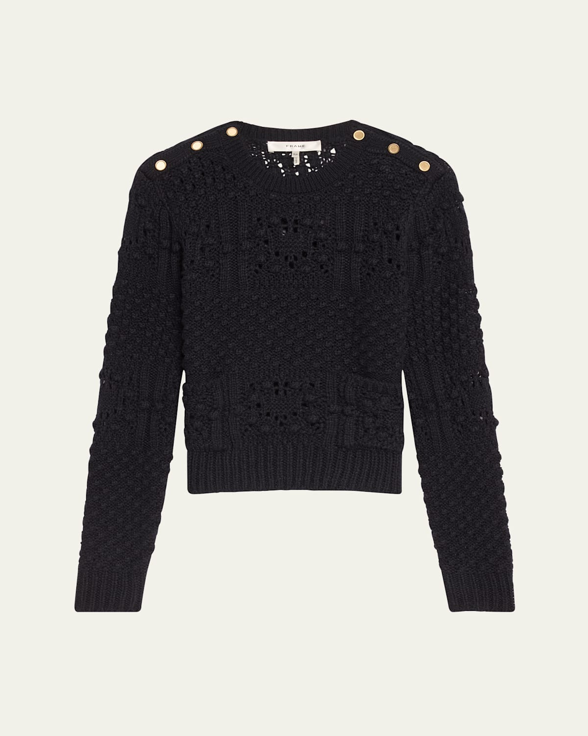 Frame Patch Pocket Sweater In Navy